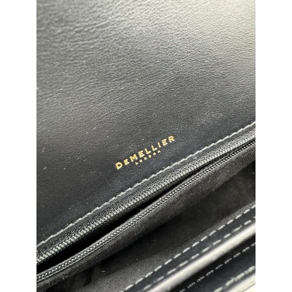 DEMELLIER London Large Vancouver smooth leather women's crossbody bag- Black - Picture 16 of 16